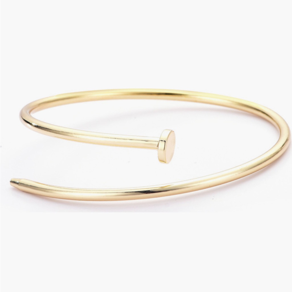 Adorina New Thin Nail Cuff Bracelet